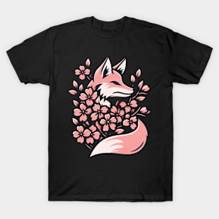 Cherry Blossom Fox T-Shirt